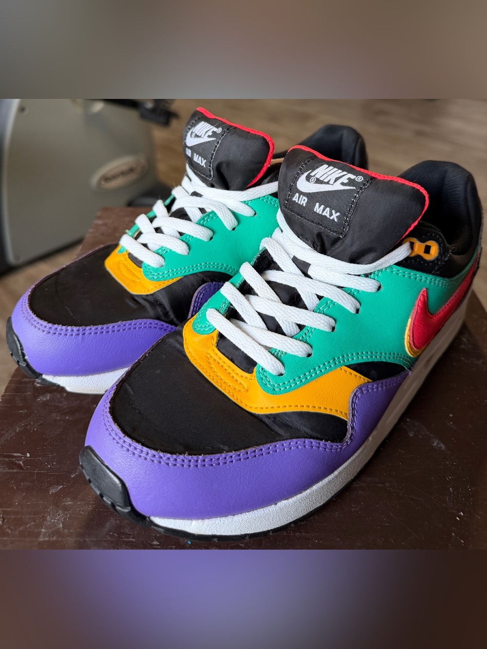Kids Sneakers - Black / Purple / Teal / Yellow